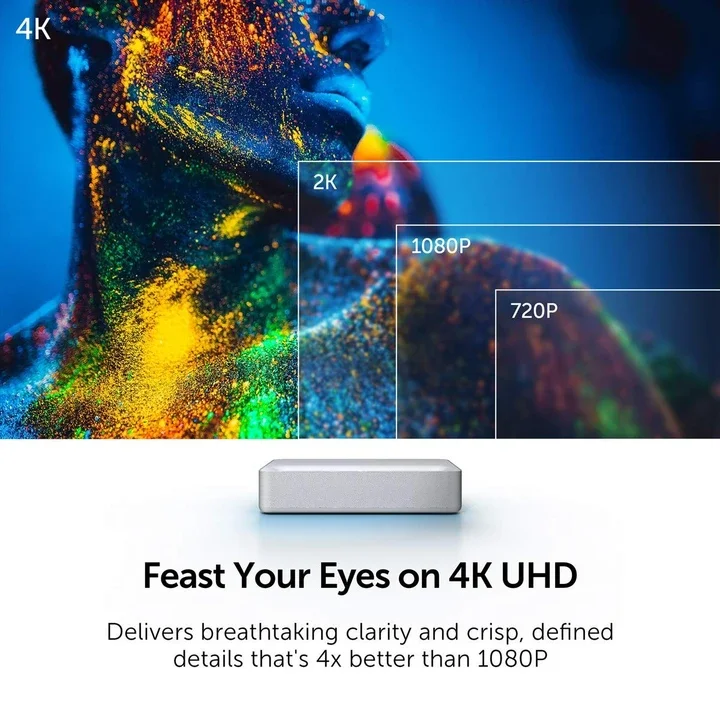 2022 For movie UH518 Laser 4K Projector Ultra Short Throw DlP Projector 4K Android