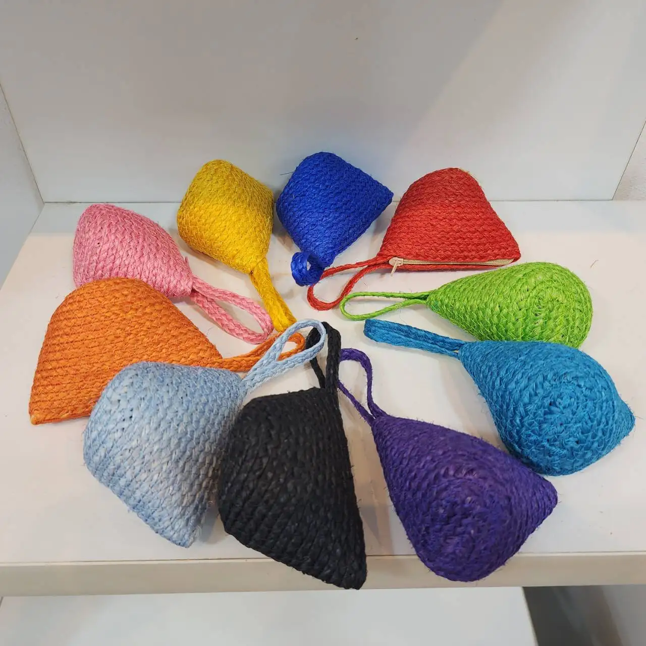 New Product Designer Bags Sisal Fiber Women Bag Wallet Bag Gifts Seasoning Product of Thailand Handmade