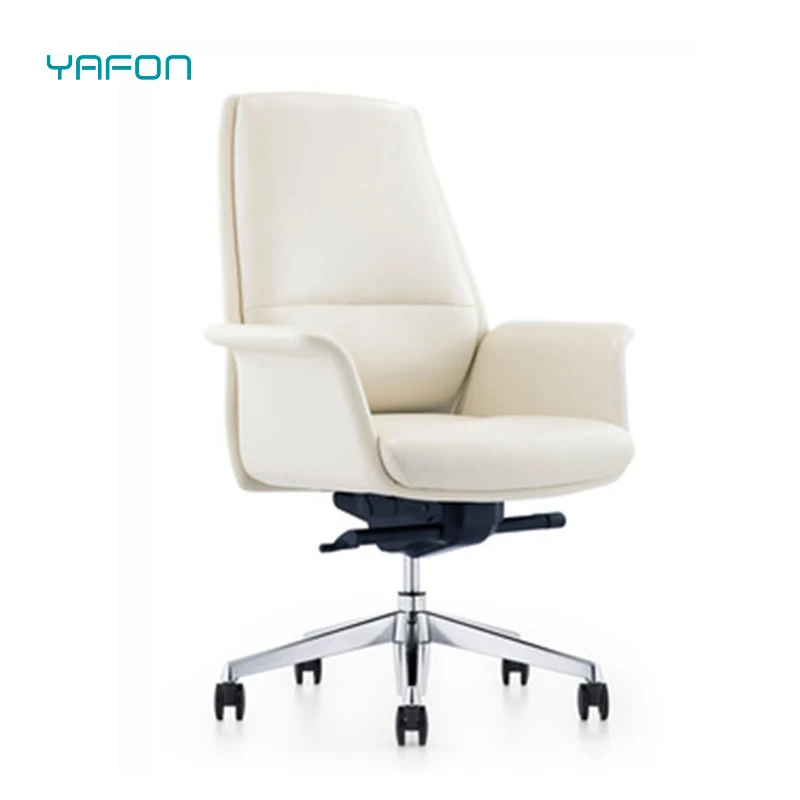 High-End Comfortable Leather Executive Office Chair with Wheels for President or Boss