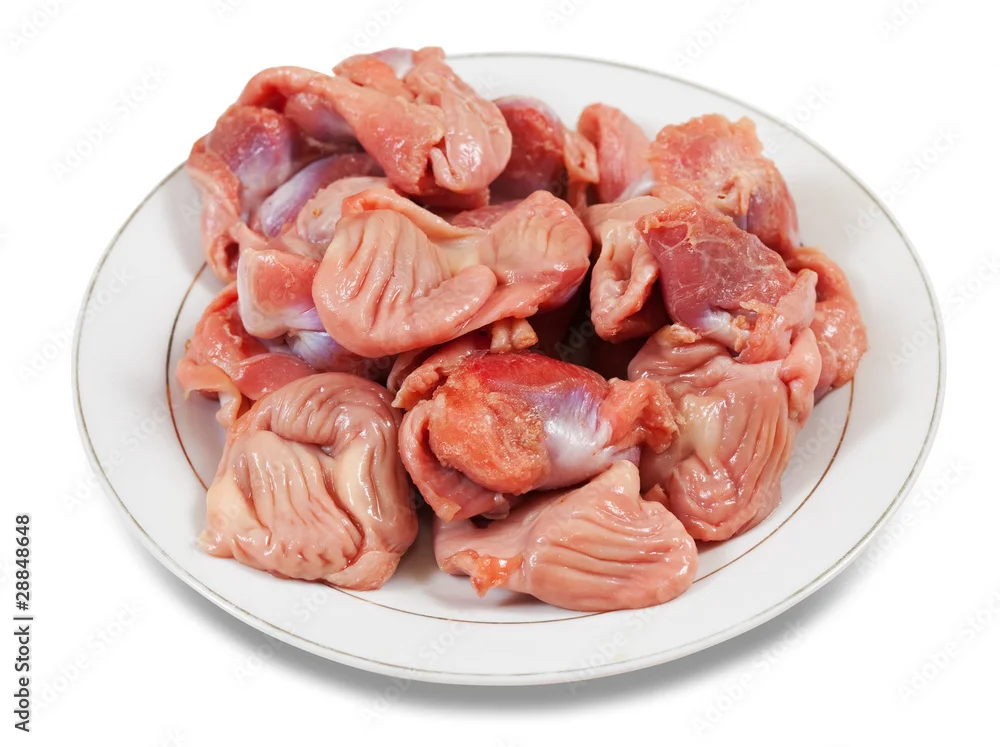 Большой запас замороженных утиных Желудков