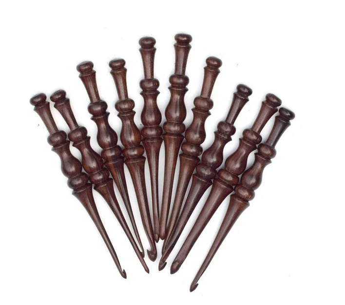 ROSEWOOD Crochet Hooks 3.5 mm to 25 mm  Length 7 inches Christmas Gift