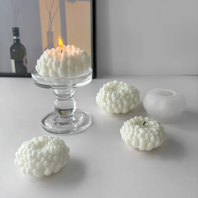 3D small size chrysanthemum Flower Jewelry Handmade Silicone Mold for Resin Candle Making Molds Craft Supplies