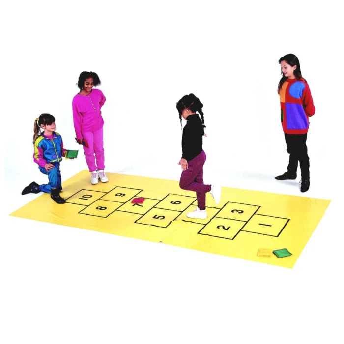 Kids Garden Hopscotch Play mat with 4 bean bags educational mats developing mat for Children Bedroom Playroom Nursery Room