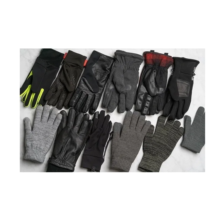 Breathable Seamless Knit Thin Section Slight To-uch Black Nylon Gloves-