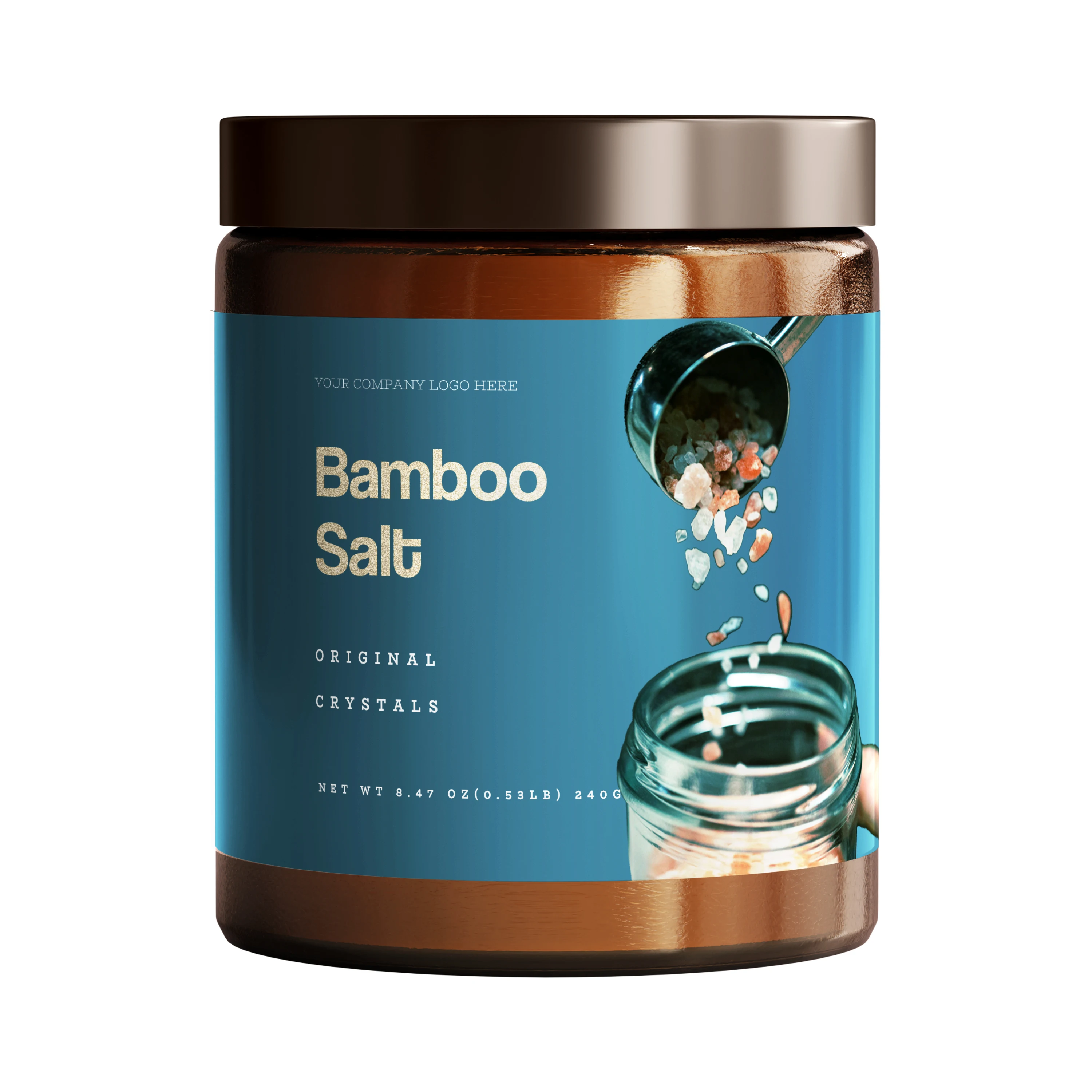OEM wholesale custom logo printed 250g 500g 1kg himalayan bamboo salt organic natural sea salt with private logo label