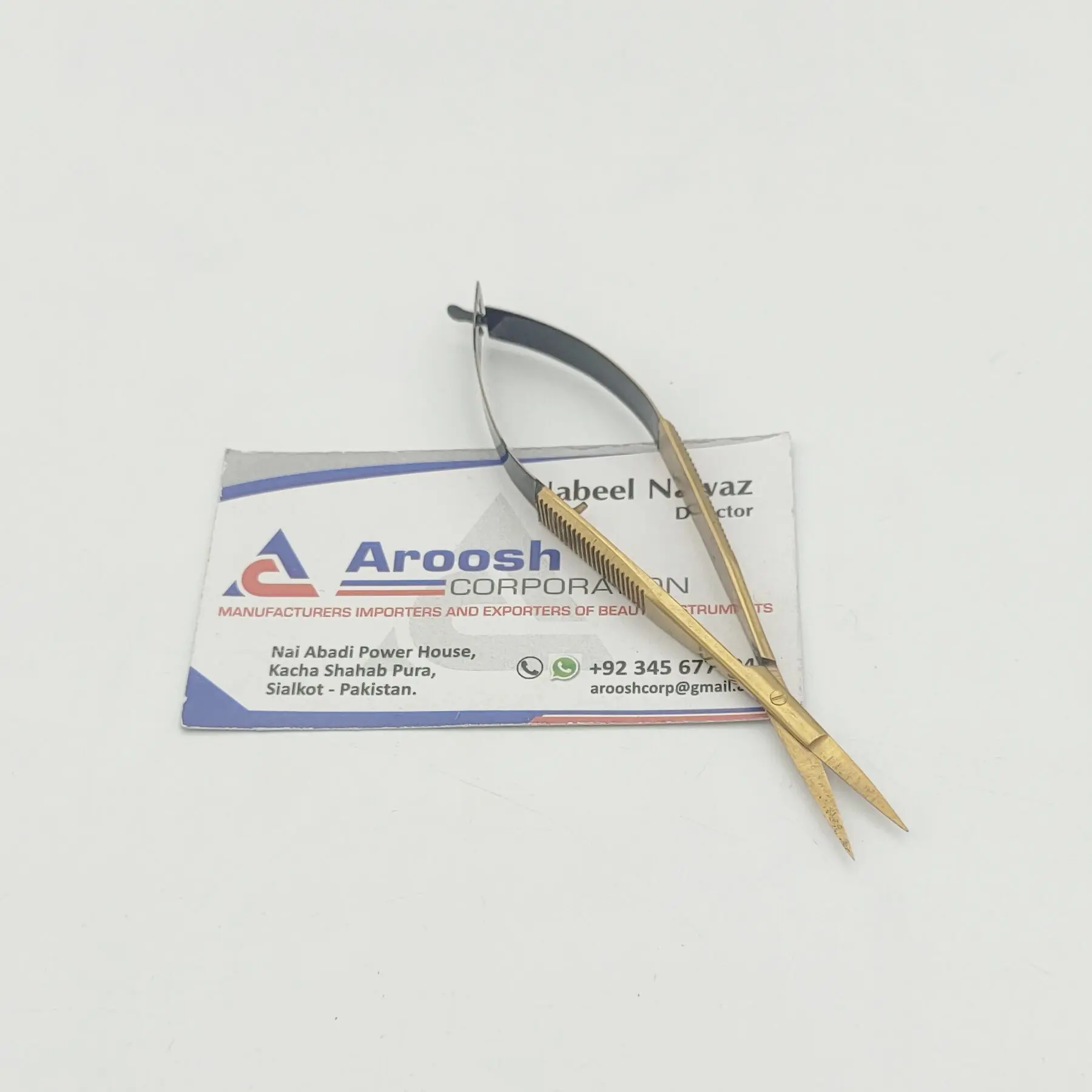 Black Color Straight Spring Scissors Manicure Trimming Eyebrow Scissors