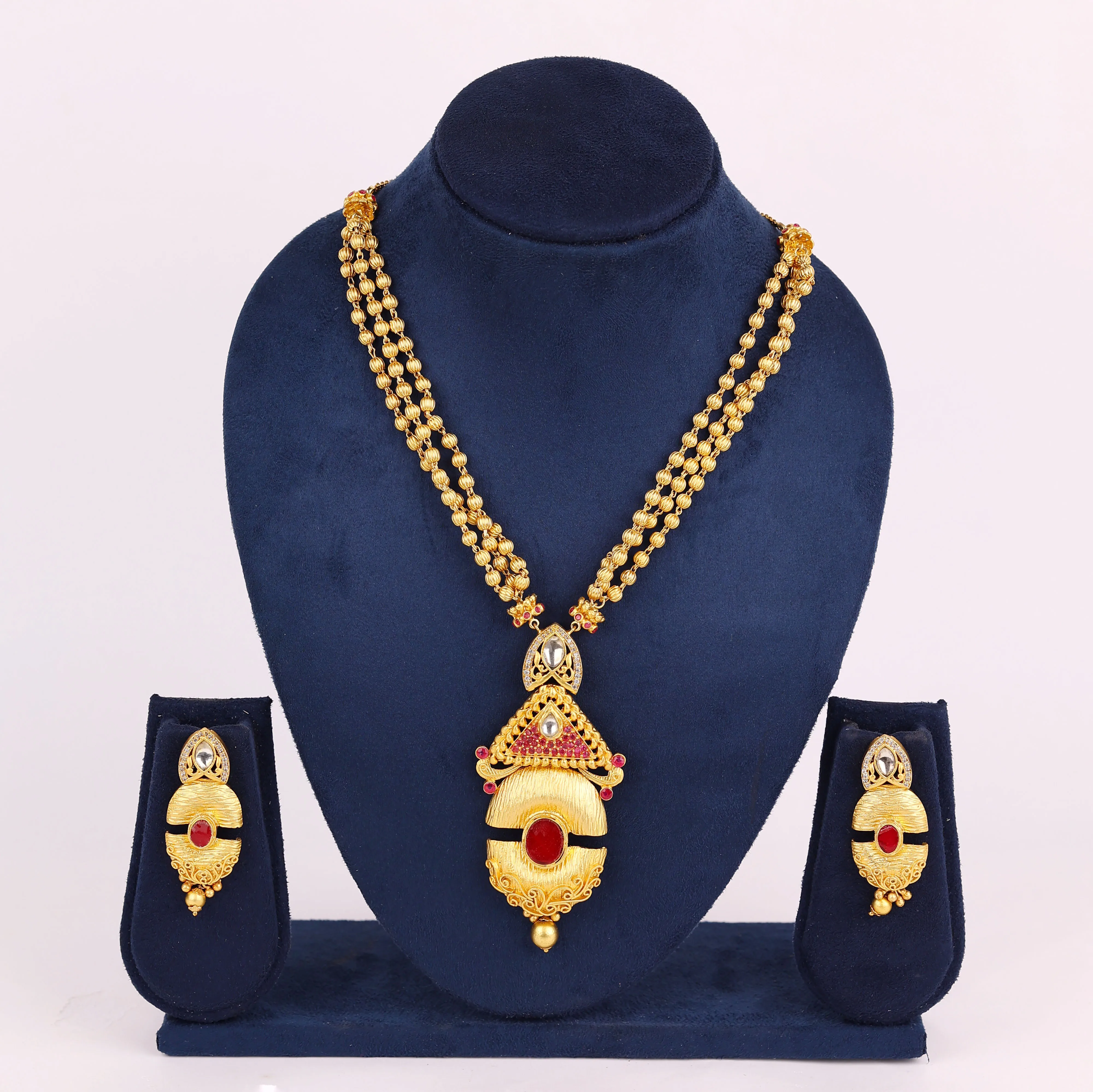 Antique Imitation Best Fashion Diamond Jewelry Set Short Necklace Export to Global Markets Best Chapado Mate Antiguo