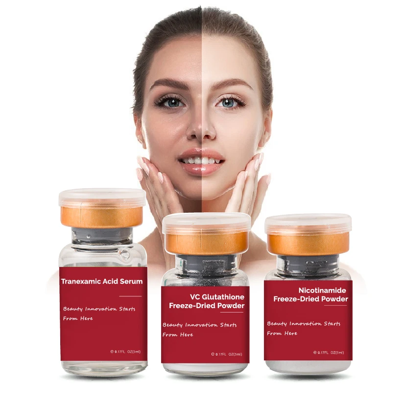 Redcoolea 3 шт. глутатион никотинамид ВК Транексамовая кислота Отбеливание Осветляющий пистолет для мезотерапии ампулы Microneedling сыворотка набор