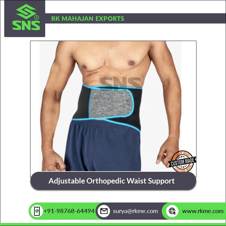 Premium Quality High Durability Neoprene Material (Junior & Senior) Sizes Adjustable Orthopedic Waist Support Contoured Shape