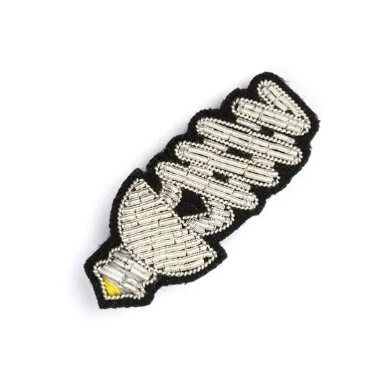 Fashion hand embroidery bullion wire brooch HAND  fashion brooch custom made jacket patches ladies brooch ##0096
