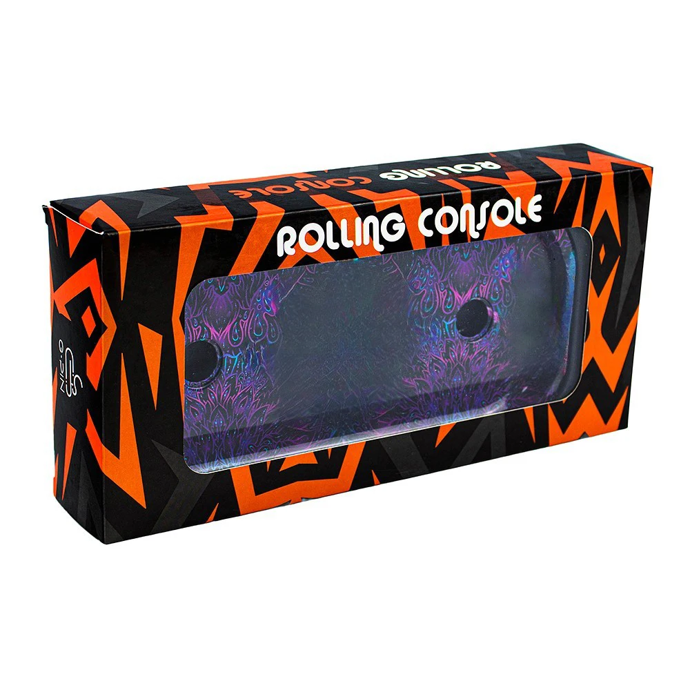 New Cartoon Printed Metal Tray Smoke Herb Tray Set Smoking Rolling Tray with Roll Cone Filling Function