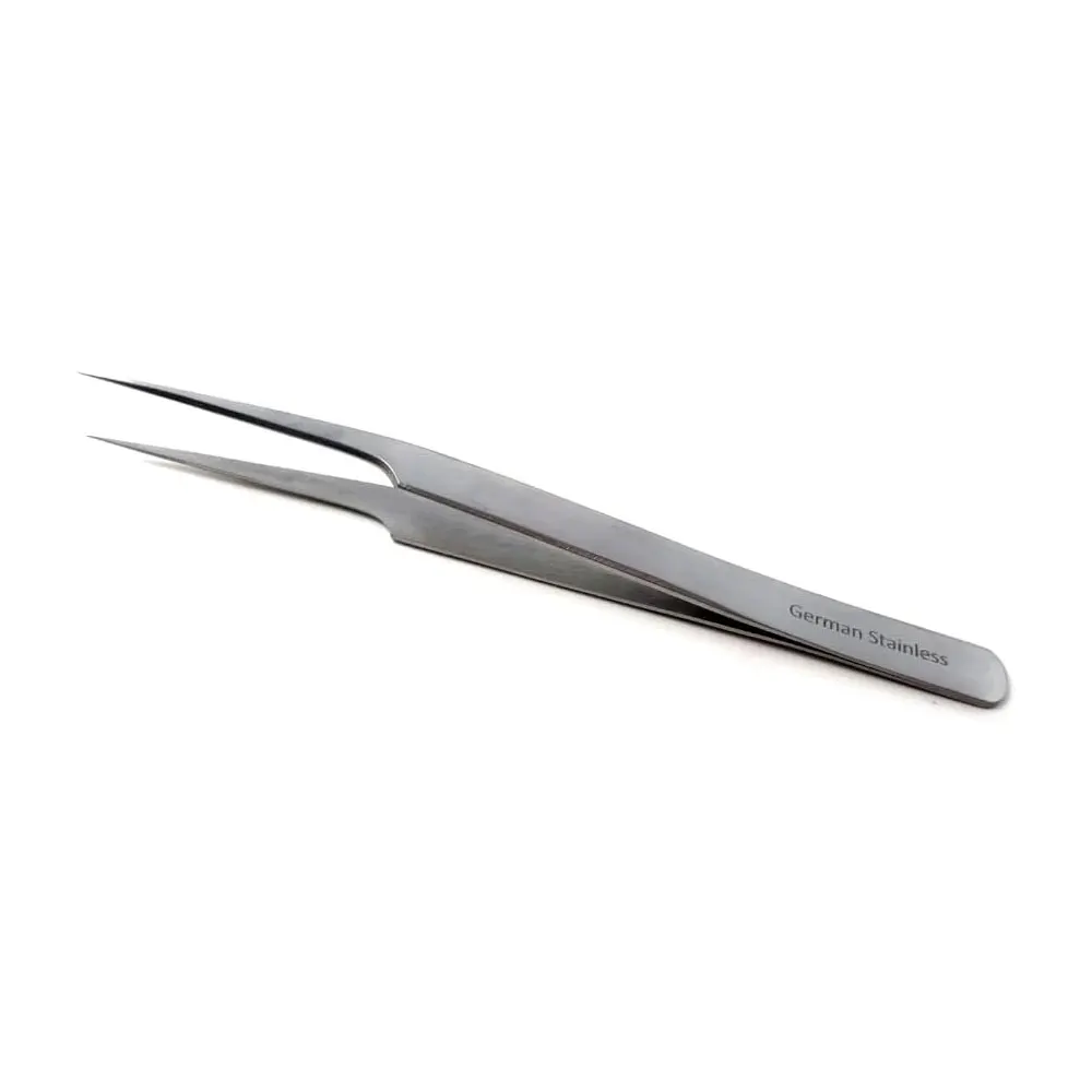 High Precision Surgical Lab Forceps Fine Point Tweezers For Microscopic Tasks Multipurpose Tool Straight + Angled Tips Medical