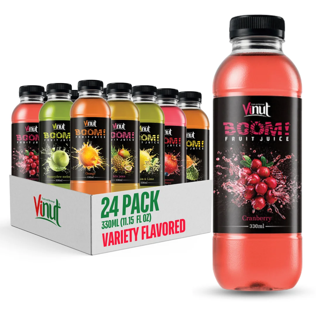 Cranberry Juice Drink 330ml VINUT Vietnam Factory Wholesale Best Price - Free Sample, Free Design, ISO BRC KOSHER HALAL FSSC