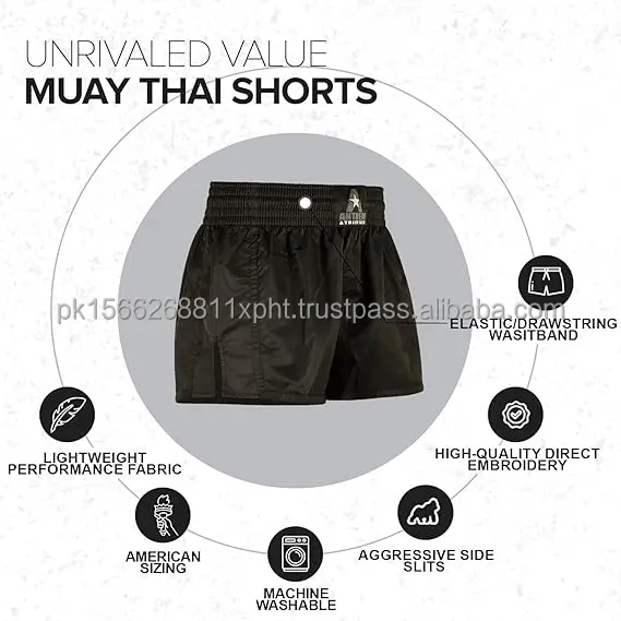 Wholesale Thailand Resolute Muay Thai Shorts Custom Kickboxing Short Boxing Trunks for Men & Women Original Quality Guaranty