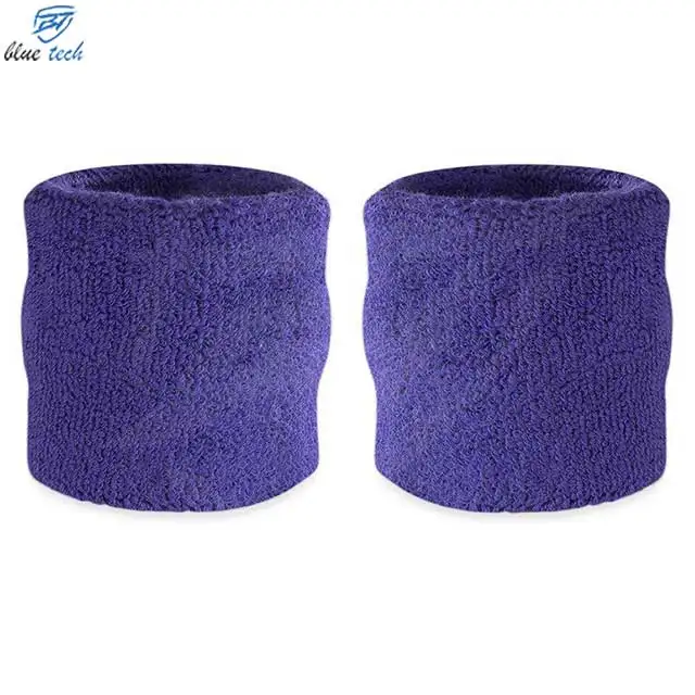 Заводские пользовательские горячие продажи спортивные вышитые повязки для хлопка махровые пот браслет вышивка повязка на запястье 2023 для велоспорта