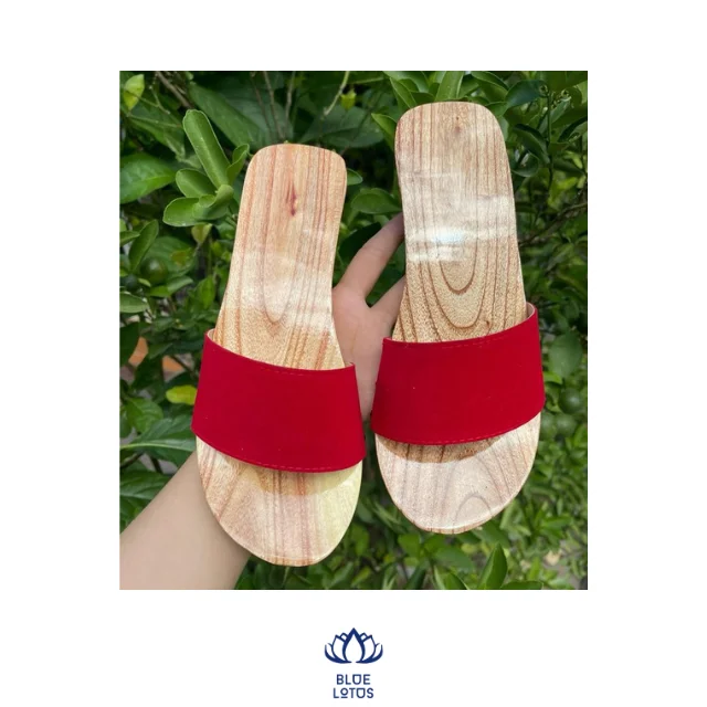 Vietnamese Wooden Clogs or Sole sisters (Guoc Moc) Sandal For Ao Dai From Blue Lotus  Farm Viet Nam/ Ms. Hani+84 767 550 132
