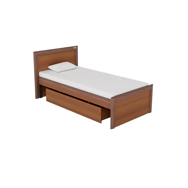 Wholesale Prices Contemporary & Modern Style Single Size Bed with Customized Storage Designed High Grade Wood Made Bed