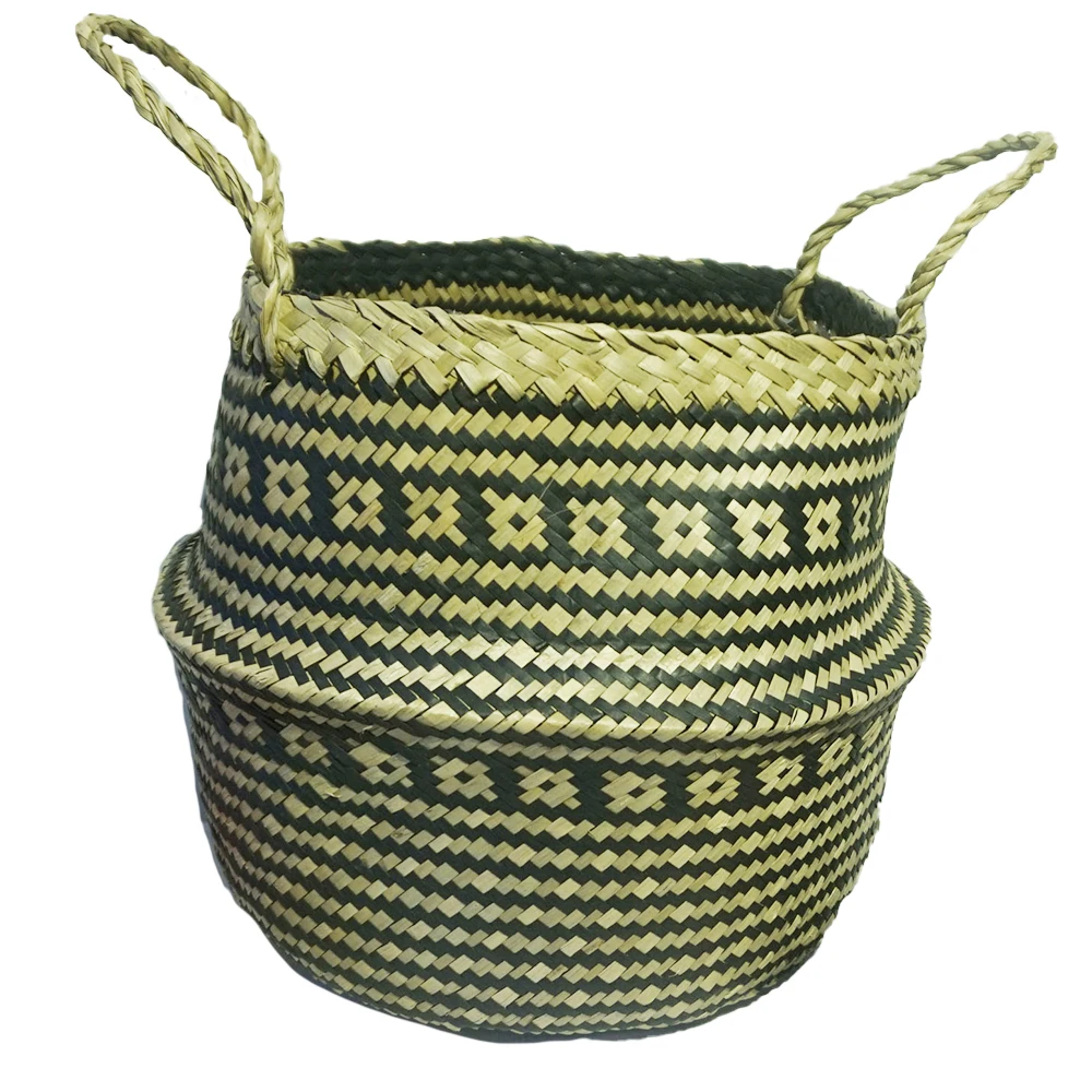 Best Price Material Classic Seagrass Hamper Woven Seaweed Seagrass Baskets Flower Gift Wicker Storage Basket From Vietnam