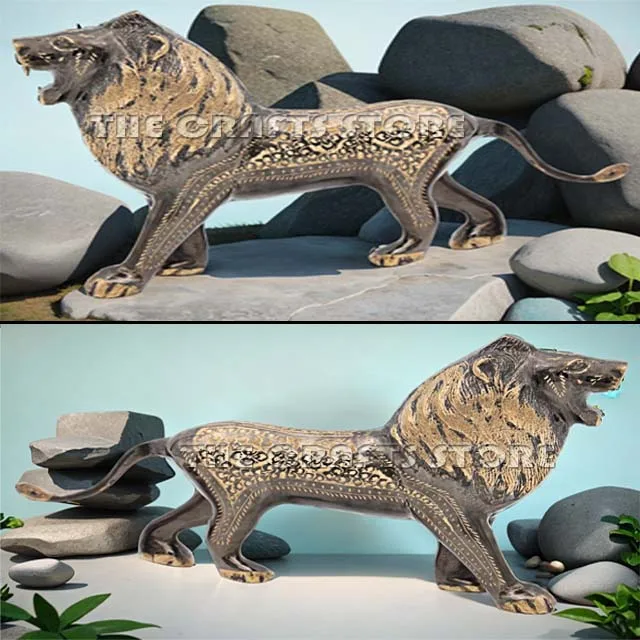 Brass Lion Pakistan Beautiful Handcrafted Brass Lion For Home Decore