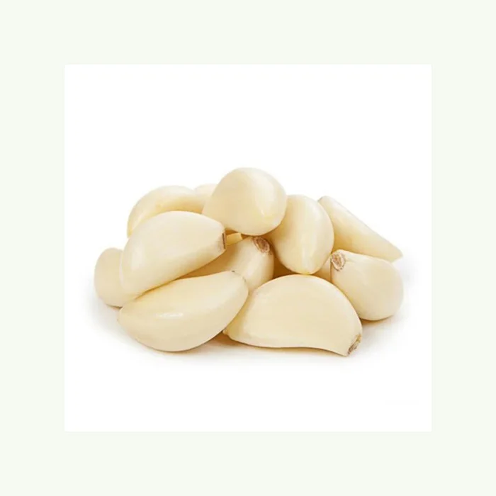 Cut peeled white vegetables segments cloves iqf frozen minced garlic