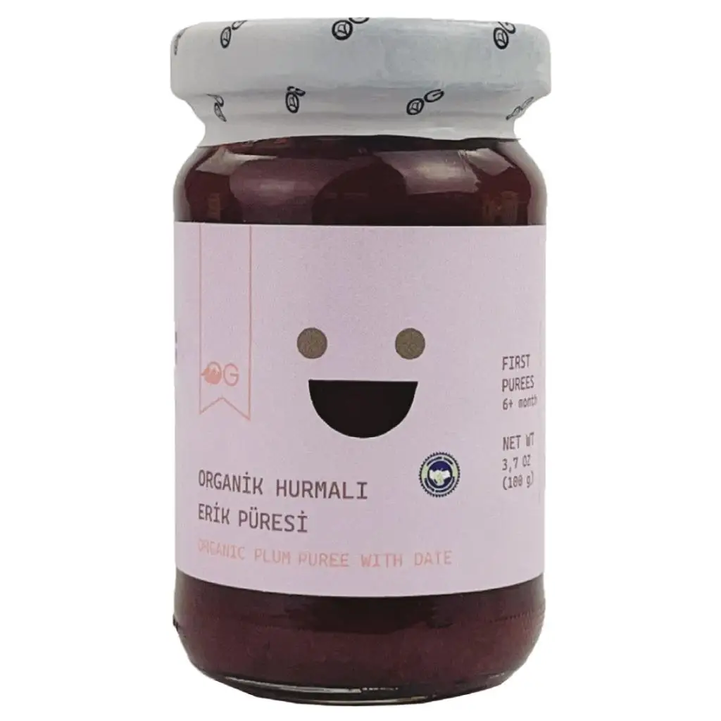 Delightful Organic Plum Puree Flavored with Date Juice 100 g Pure & Natural Goodness, Perfect for Your Healthy Snack