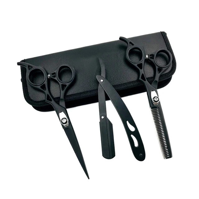 Left Hand Beauty Hair Cutting Scissors Set with Blunt Tip Straight Stainless Steel Blades Model VC-012622-7