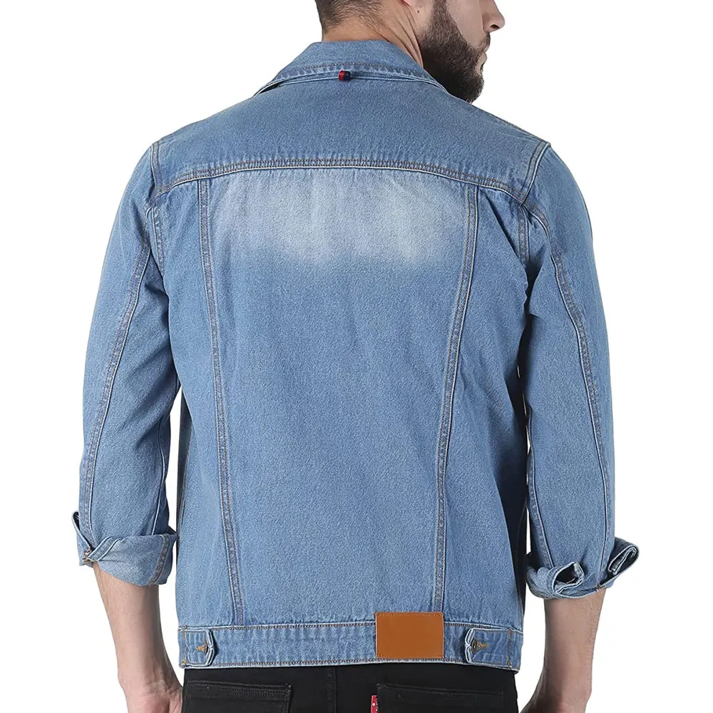 Men Stylish Denim Jeans Jacket/ vintage style Pakistan Made Custom Men Street Blue Cotton Plain Jeans Outdoor Jackets Wholesale