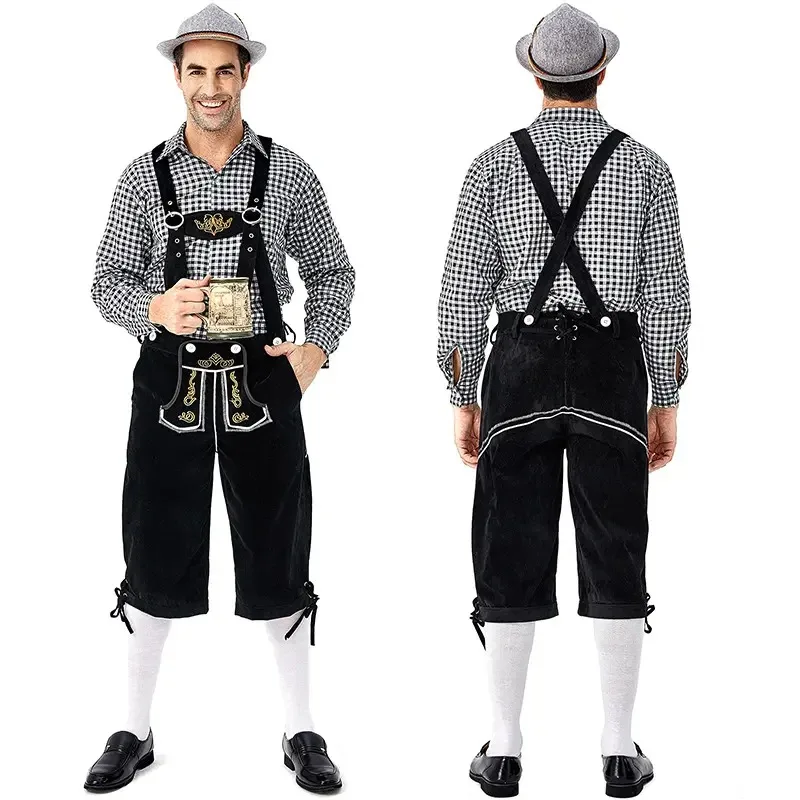 100% Cotton Oktoberfest Bavarian Style Shirt Traditional White Embroidered Twill Breathable Quick Dry Spring Designer