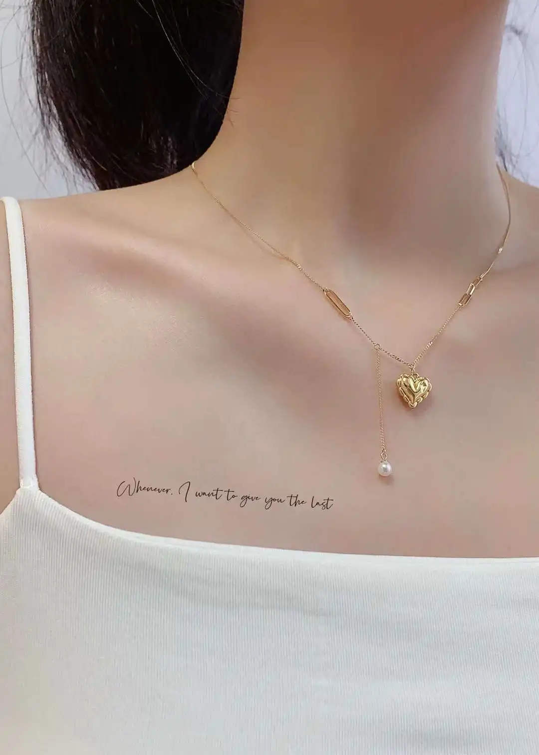 Lerca Fashion Freshwater Pearl Pure 18k Gold Charms Pendants Necklace Women Ladies Bridal Engagement Wedding Jewelry