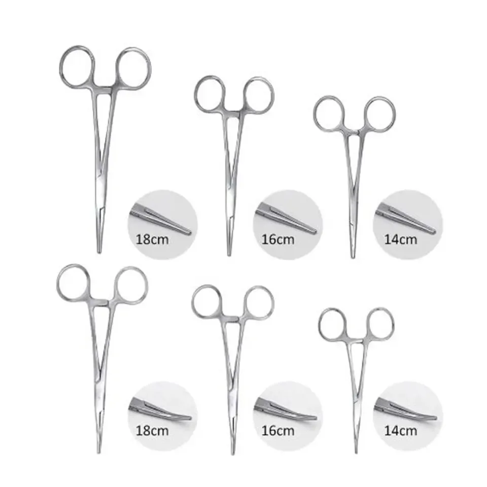 High Quality Professional Hemostatic Forceps 14/16/18cm Stainless Steel Needle Holder mosquito forceps Surgical instruments