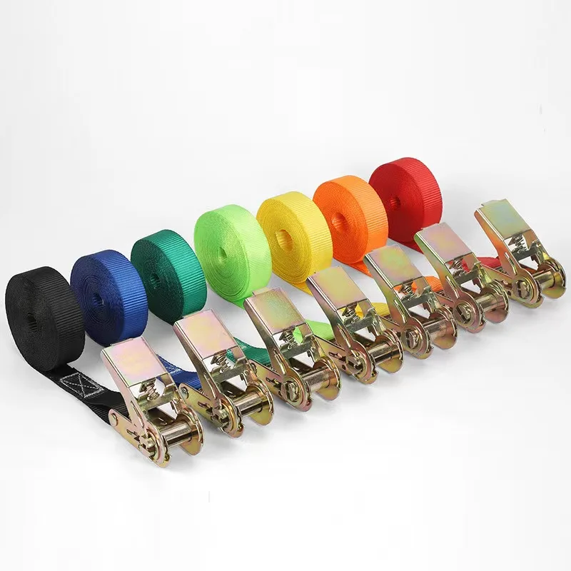 S G S certificate High quality ratchet straps 2ton x 10m tie down strap cargo lashing with hooks China manufacturer supplier