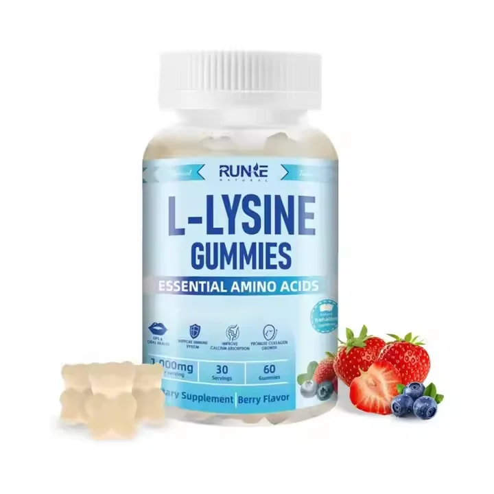 High-Quality Herbal Supplement Lisina Health Carefully Amazon Hot Selling L-Lysine Gummies