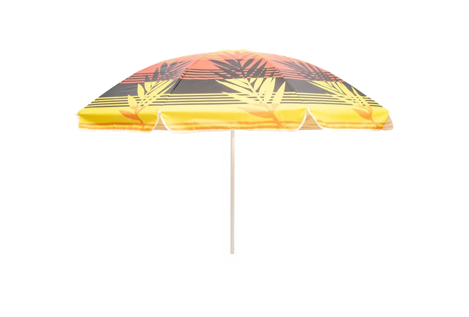 Good Performance Outdoor Sunrise Digital 2.0m Poly Canvas 140gm Pattern Yellow Custom Beach Sun Umbrella