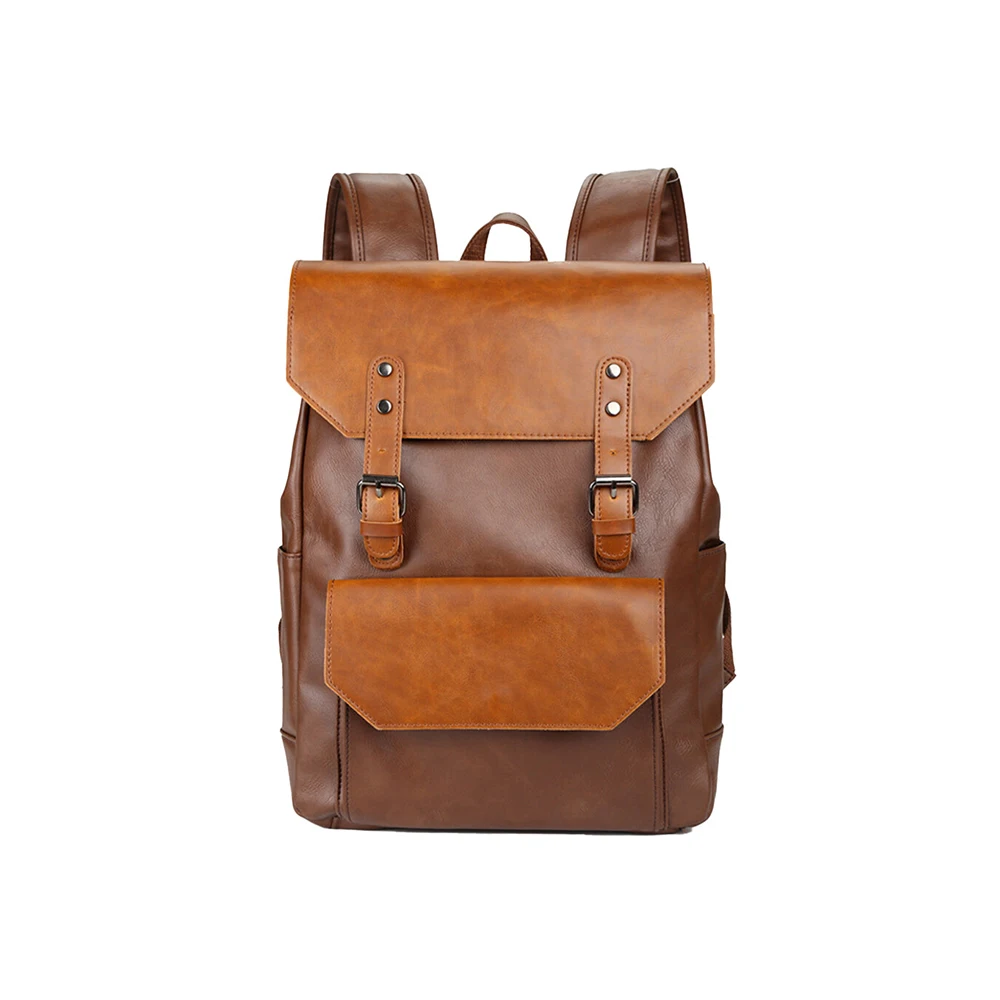 Vintage Cowhide Laptop Computer Large Capacity USB Crazy Horse Cow Bags Men Custom Business Travel Genuine Leather Backpack