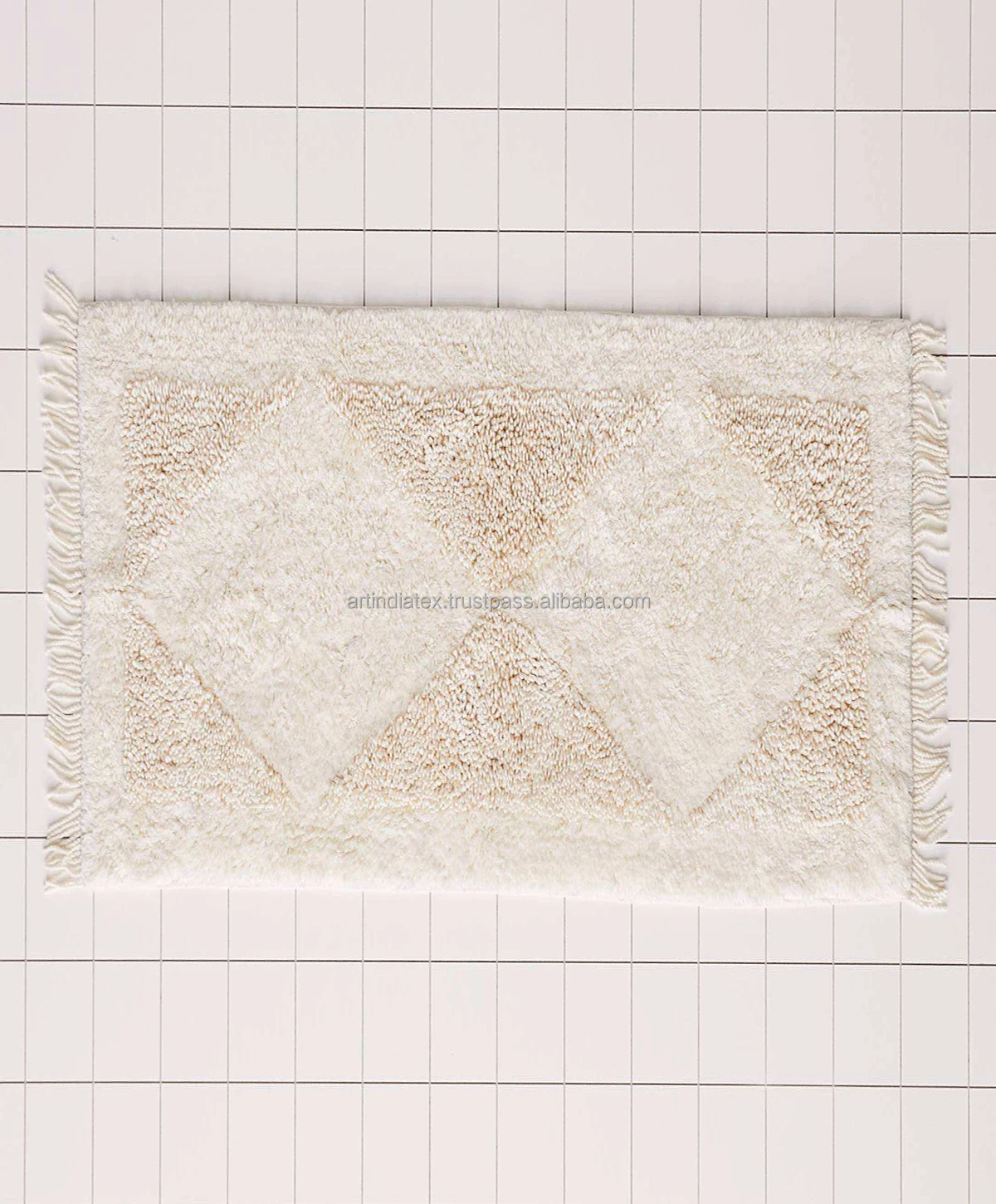 Hot Sale 100% Cotton Bathroom Rug 2 Piece Set Bath Mat Slow Rebound Non-slip Rugs
