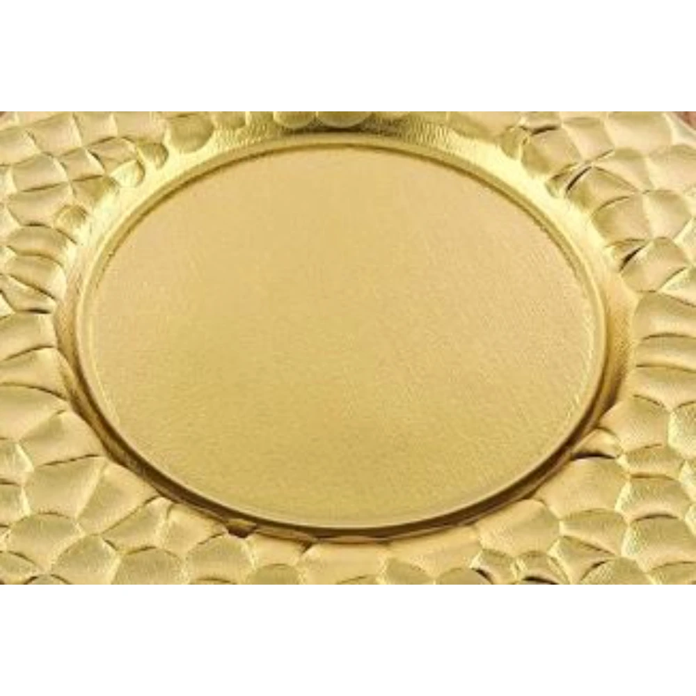 Fancy Design Golden Color Charger Plates Home Hotel Supplies Charger Plate Dinner Ware Under Plate For Best Sale