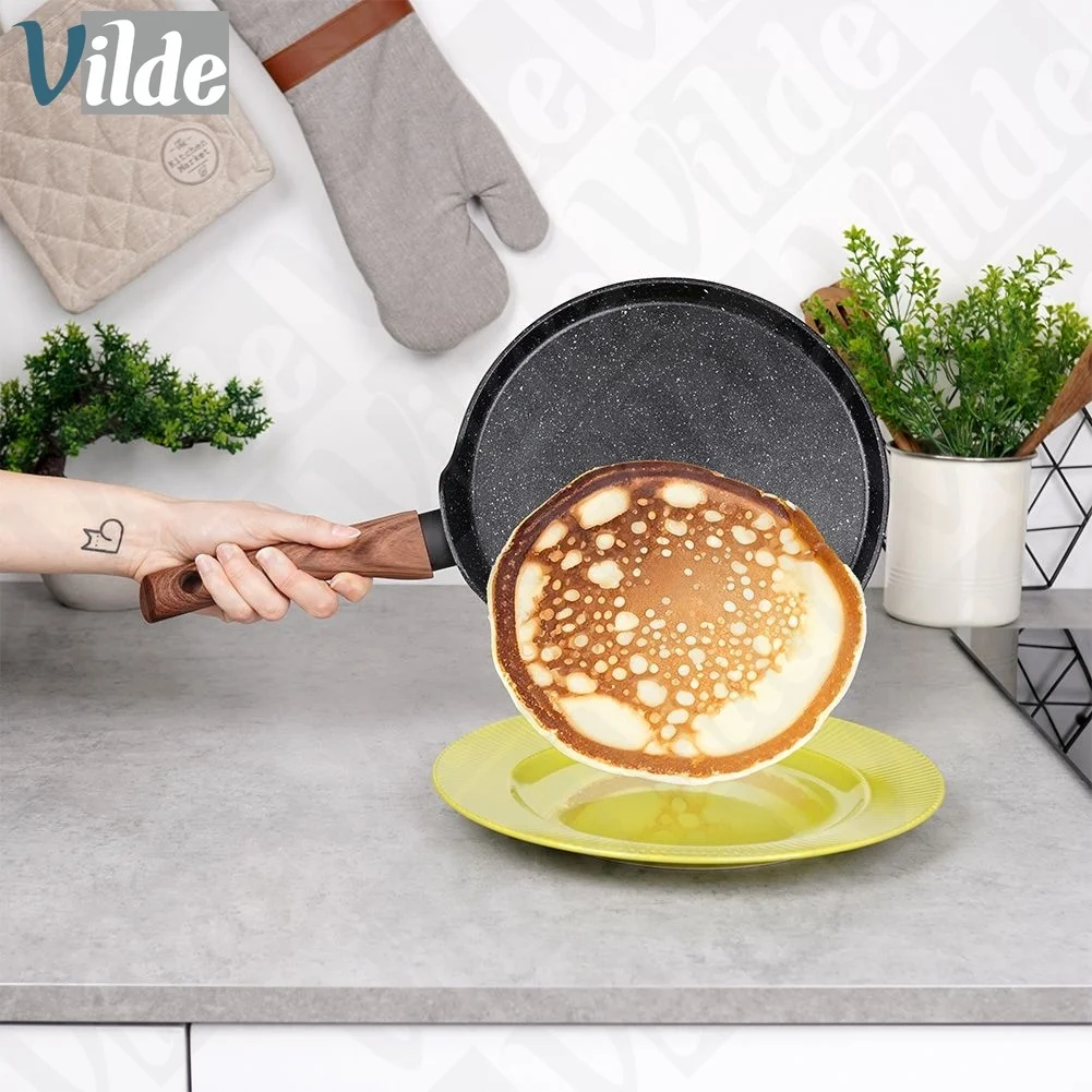 Crepe Pan Granite Non-Stick BLACK&WOOD 26 cm