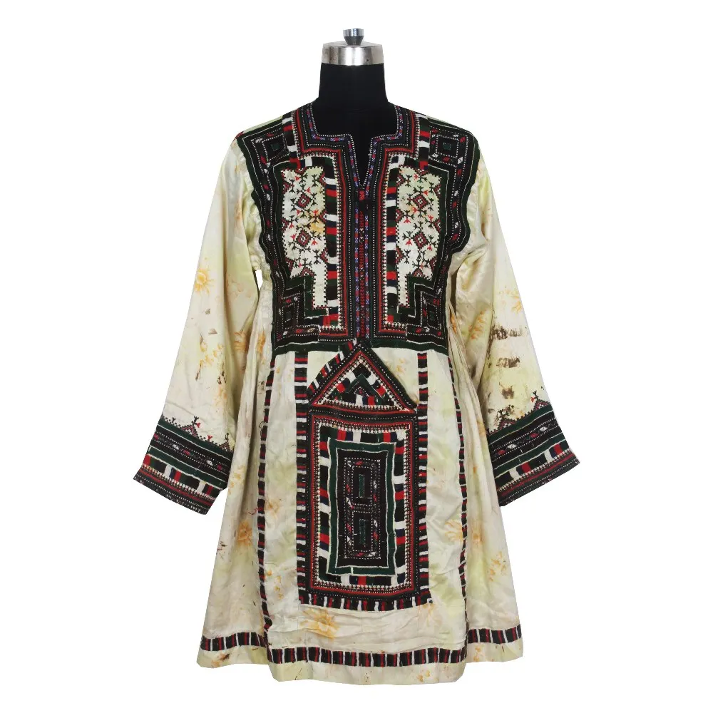Real Vintage Handmade Balochi Dress With Tassels Balochi Tribal Ethnic Coins Dress collection of vintage hand embroidery banjara