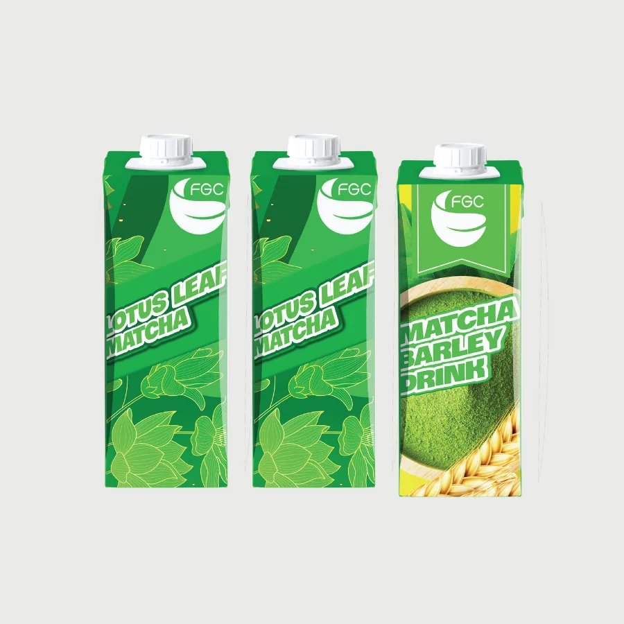 Vietnamese Manufacturer Cereal Matcha Barley Drink Healthy Ready To Drink Cereal Paper Box Packaging Custom Cereal Drink