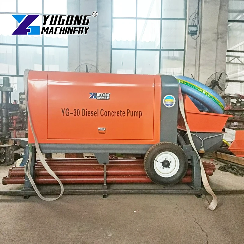 Concrete pumping machine and concrete mixer concrete mixer pump