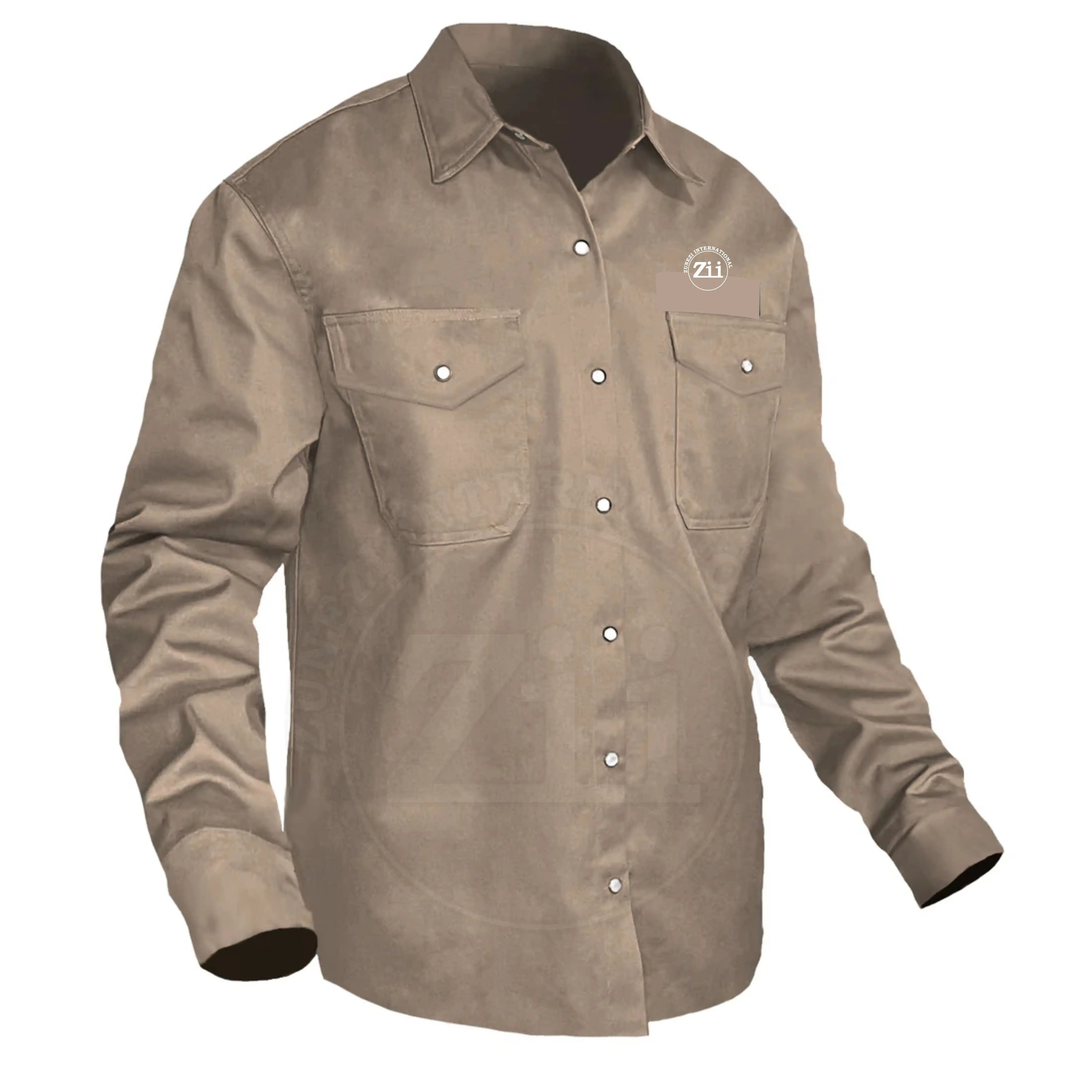Popular selling NFPA2112 triple stitched welding fr shirt Wholesale Custom Work Uniforms Shirts for Men Button Down Long Sleeve