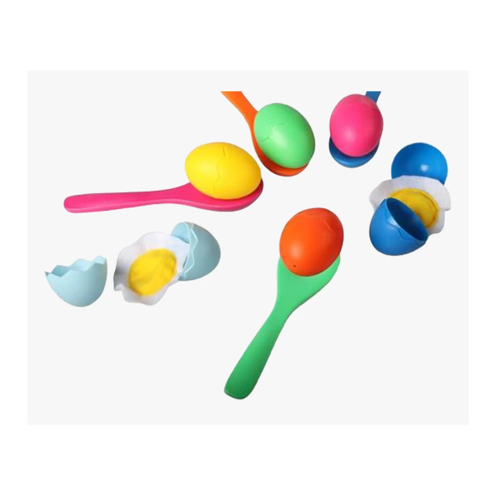 Excellent Egg Spoon Race Game Sets Kids Balance Training Toy Plastic Egg Spoon Balance Game