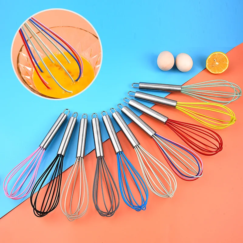 Wholesale High-quality Silicone Manual Egg Beater Mini Hand Egg Whisk Egg Tools For Cooking