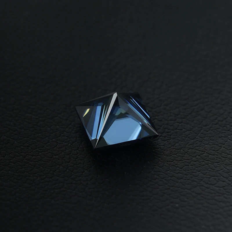 SICGEM Wholesale Square Princess Cut1.5 mm-8.0 mm Bule Color Factory Production Moissanite Diamonds Bulk