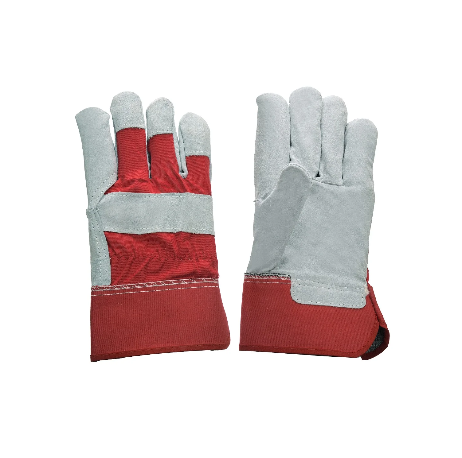 Palm Split Leather Grey/Blue Glove Wear Cut and Tear Resistant Heavy Duty Industrial Cotton Comfort Fit For Machine Handling