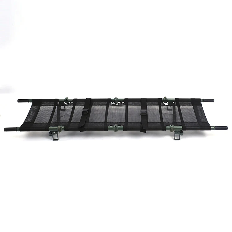 Factory direct foldable patient transfer stretcher with stainless steel board for transferring and carrying.