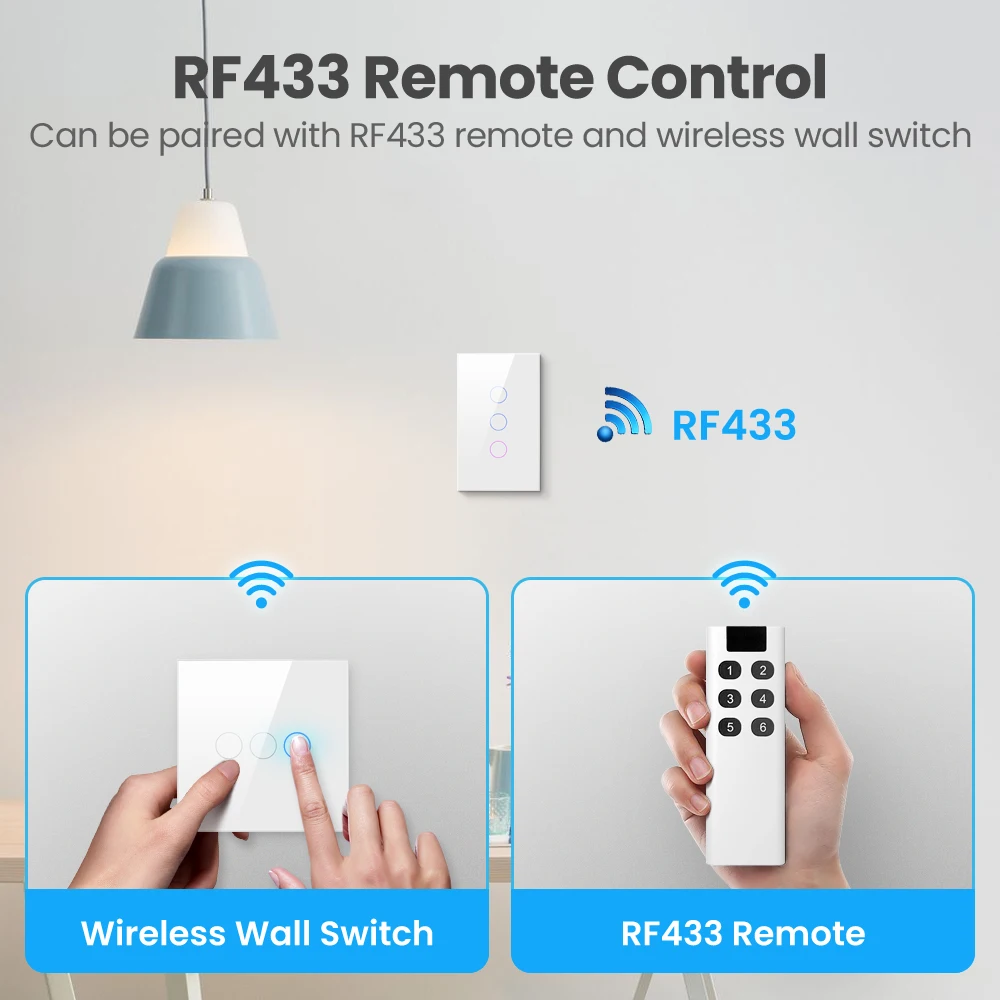 США/AU Tuya Smart выключатель света Интеллектуальный переключатель Wi-Fi без нейтральный для умного дома Автоматизация приложение дистанционное управление Alexa Google