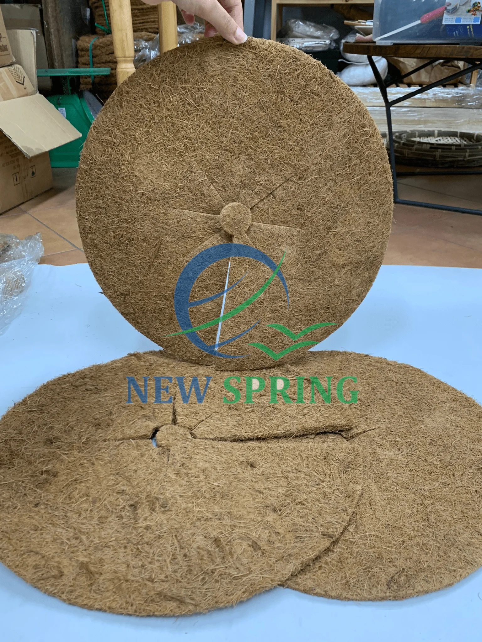 Round coir mulch ring tree anti-weed pot lining keeps soil warm and protects plants