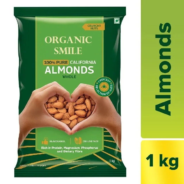 XXL Raw California Almonds Badam Giri Nutritious & Delicious High in Fiber & Boost Immunity Dry Fruits Real Nuts Gluten Free