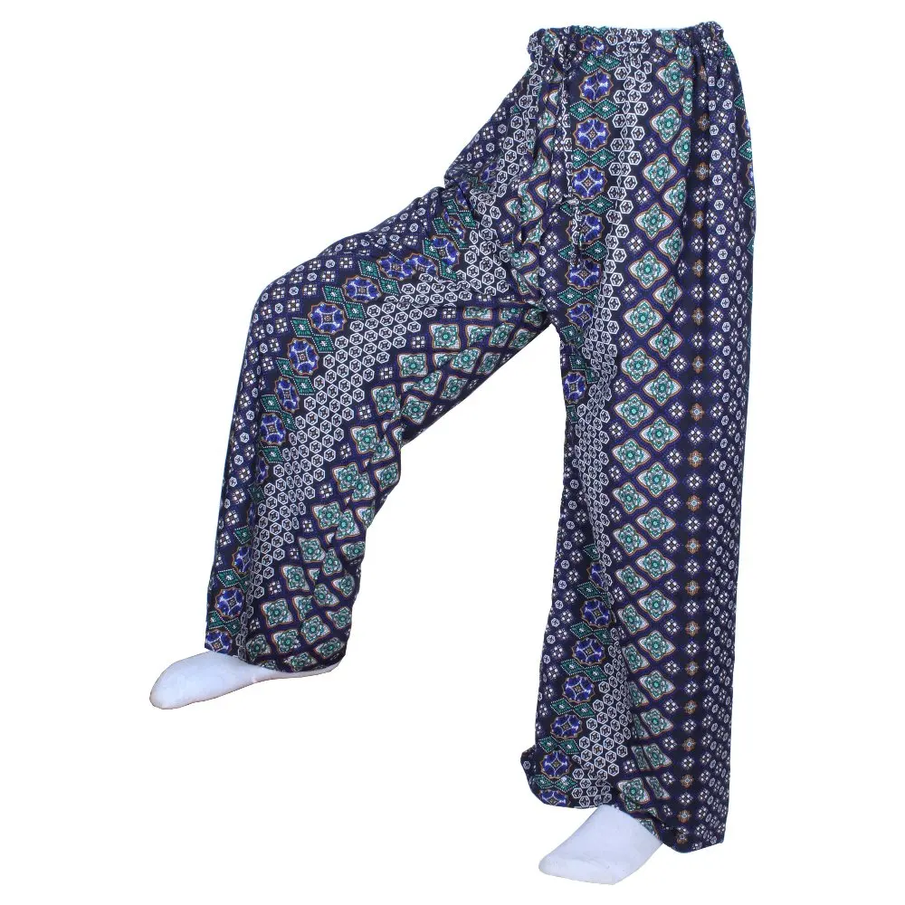 Wholesale 2024 Female Thin Print Loose Elephant Bloomers Casual Fashion Fitness Sports Wide Leg Pants